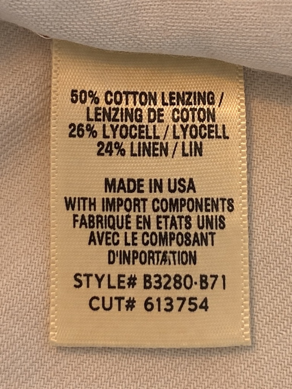 Bella Dahl White Linen Blend Wide Leg Pants Button Front Size L - Picture 4 of 10